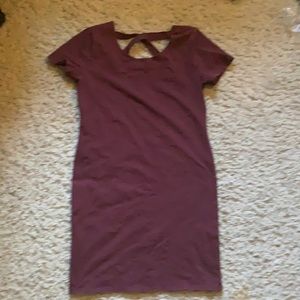 Maroon bodycon dress